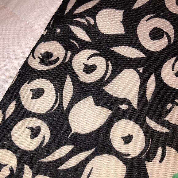 Avon White Black Multicolored Floral Polka Square Scarf - Picture 7 of 7